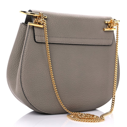 Chloe Grained Lambskin Drew Shoulder Bag Motty Grey 3 of 9