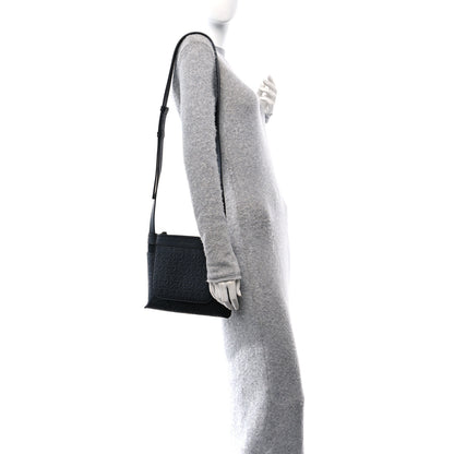 Salvatore Ferragamo Calfskin Gancini Embossed Brooklyn Crossbody Bag Black 2 of 11