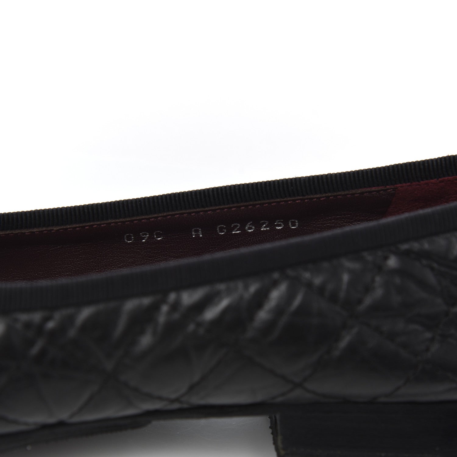 Chanel Aged Calfskin Quilted CC Cap Toe Ballerina Flats 36 Black 11 of 23