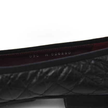 Chanel Aged Calfskin Quilted CC Cap Toe Ballerina Flats 36 Black 11 of 23