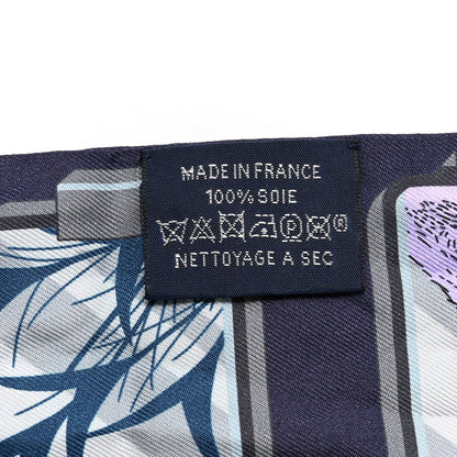 Hermes Silk Story Twilly Marine Gris Gold 3 of 5