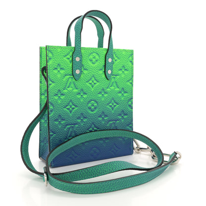 Louis Vuitton Taurillon Illusion Sac Plat XS Bleu Vert 3 of 10
