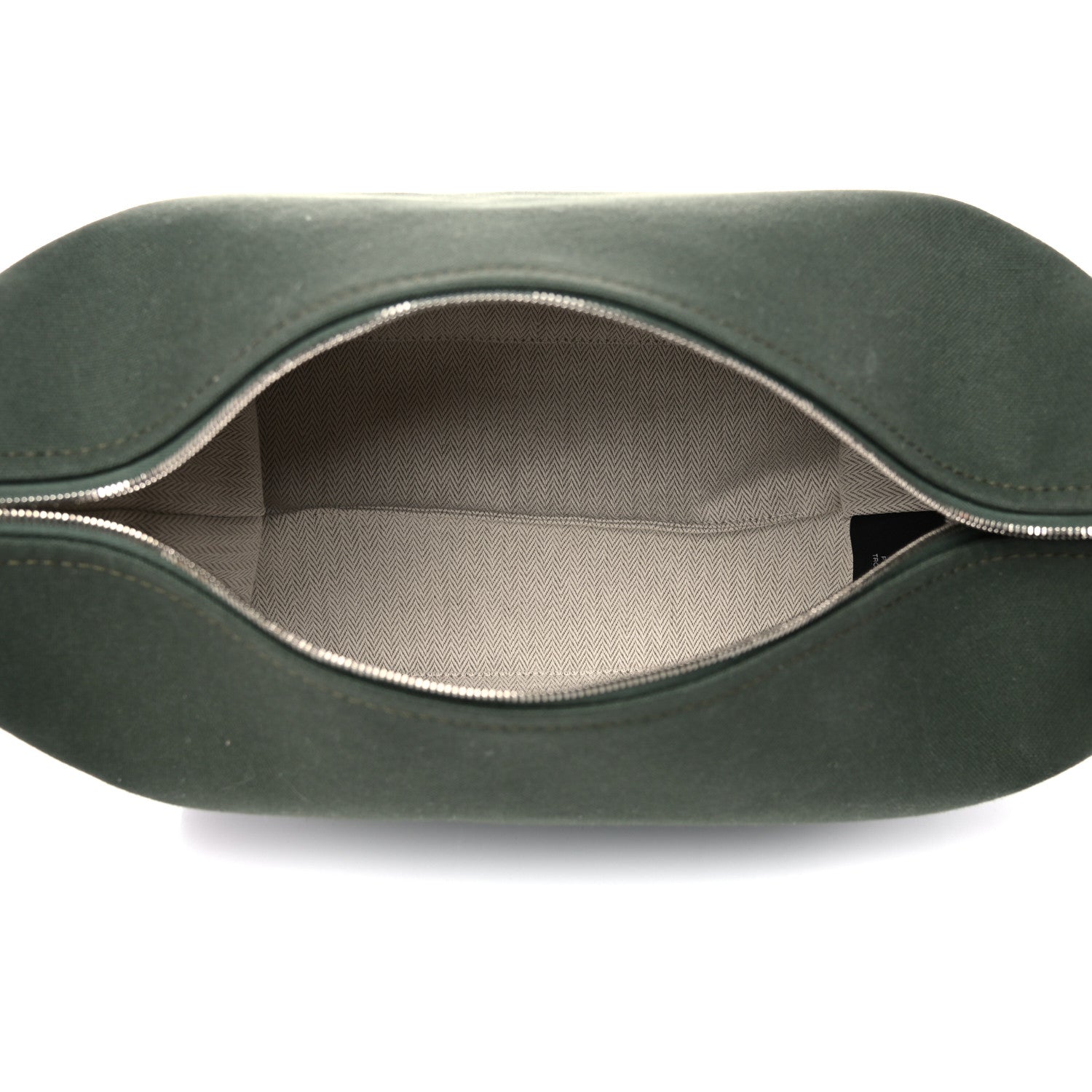 Hermes Canvas Large Bride-A-Brac Pouch Vert Foret 4 of 9
