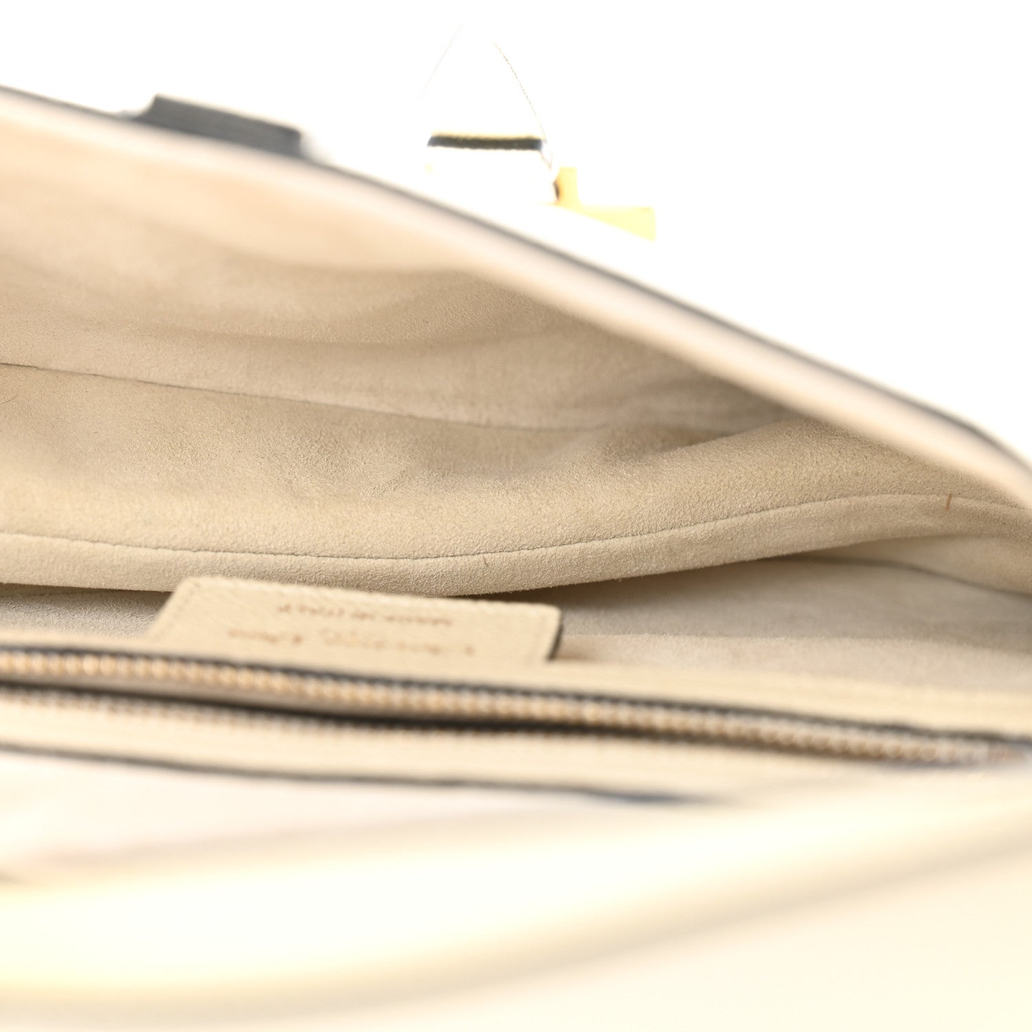 Christian Dior Grained Calfskin Saddle Bag White 5 of 14