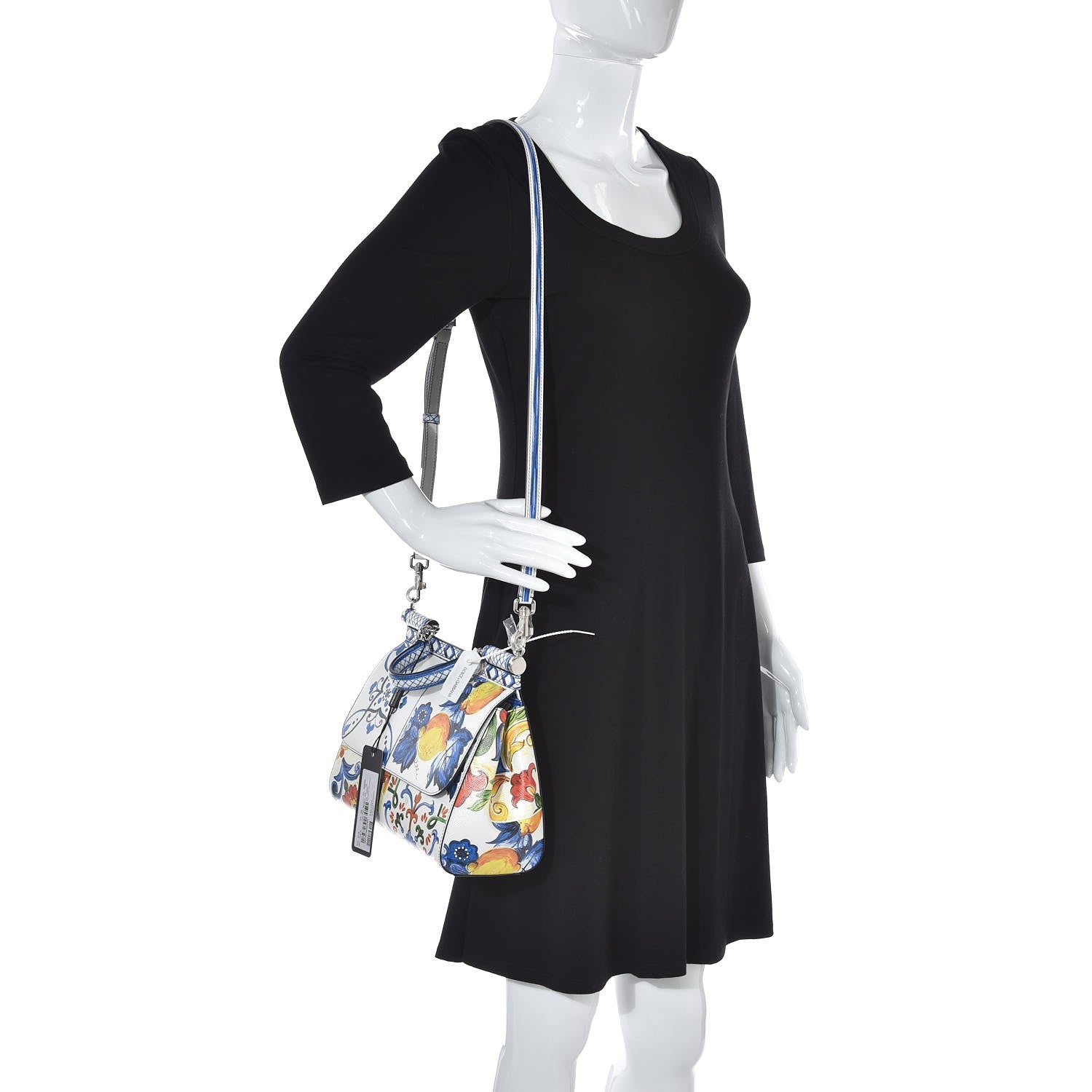 Dolce & Gabbana Dauphine Majolica Print Medium Miss Sicily Satchel Multicolor 2 of 8