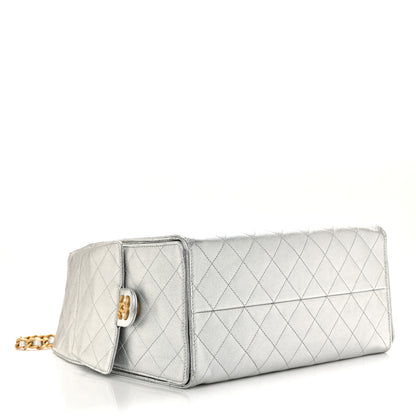 Chanel Metallic Caviar Quilted Medium Chanel 25 Handbag Silver 5 of 11