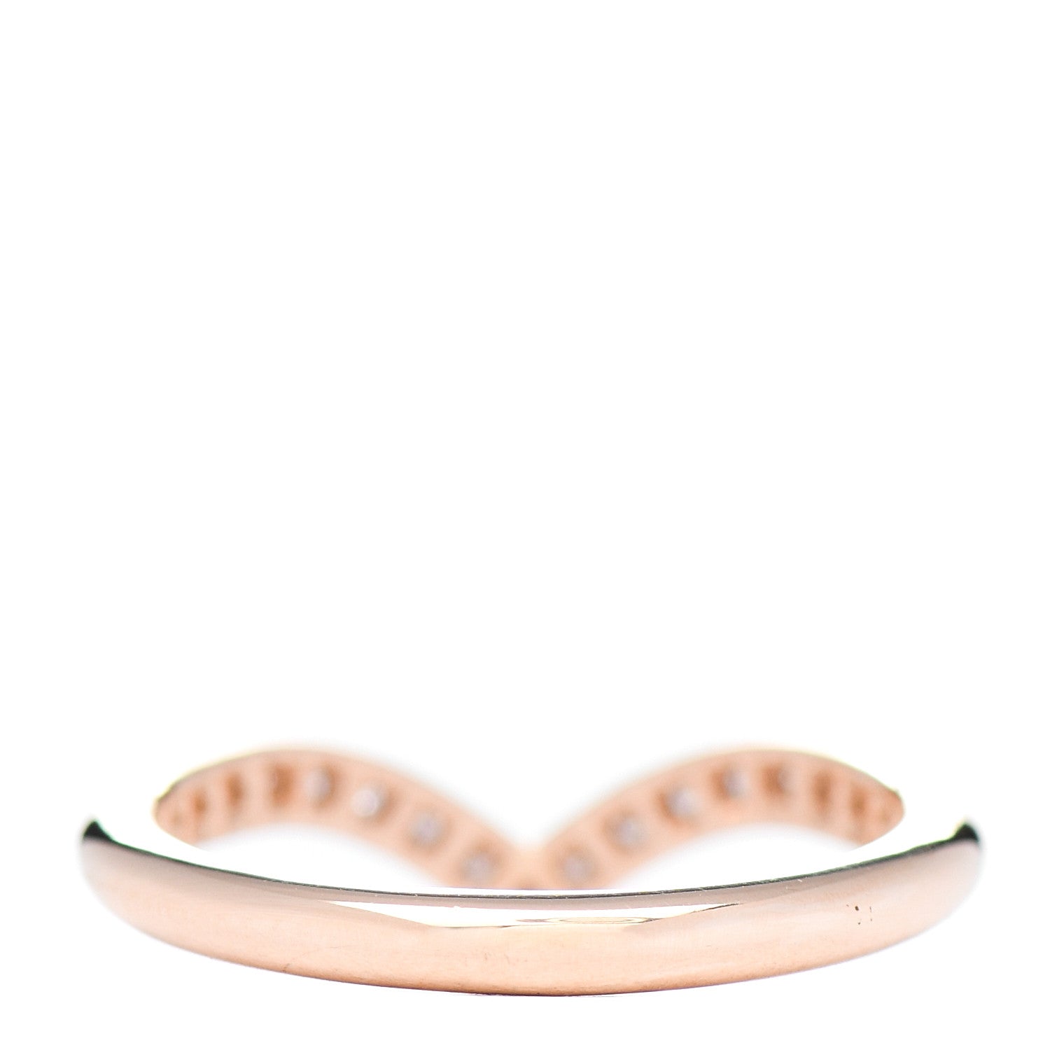 Tiffany 18K Rose Gold Diamond Soleste V Ring 48 4.5 3 of 4