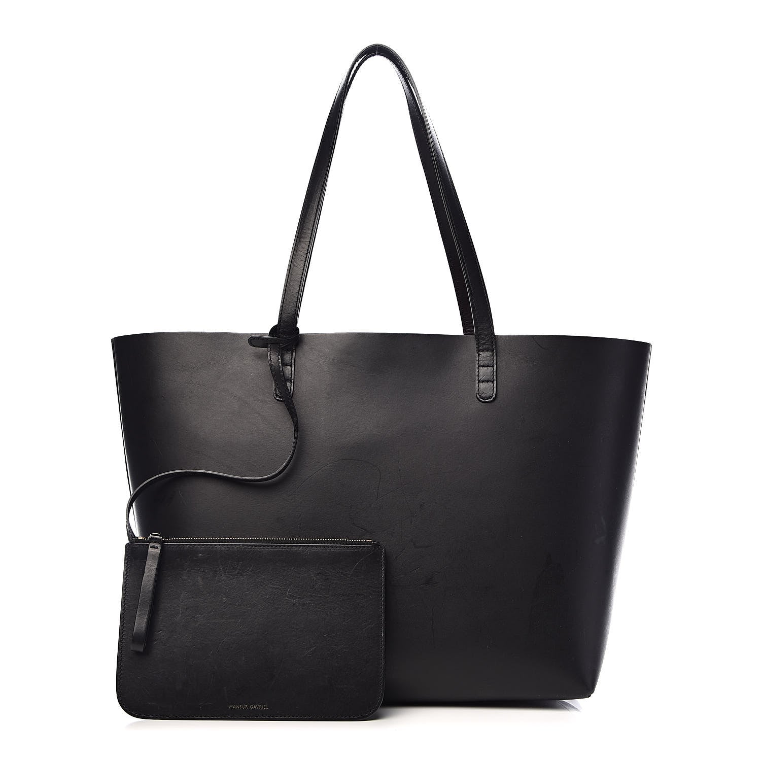 Mansur Gavriel Calfskin Large Shopping Tote Black Flamma 1 of 24