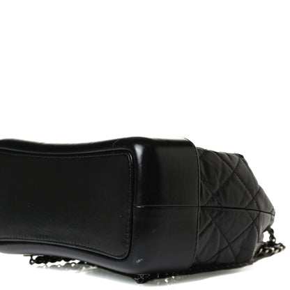 Chanel Aged Calfskin Quilted Small Gabrielle Backpack Black 10 of 17