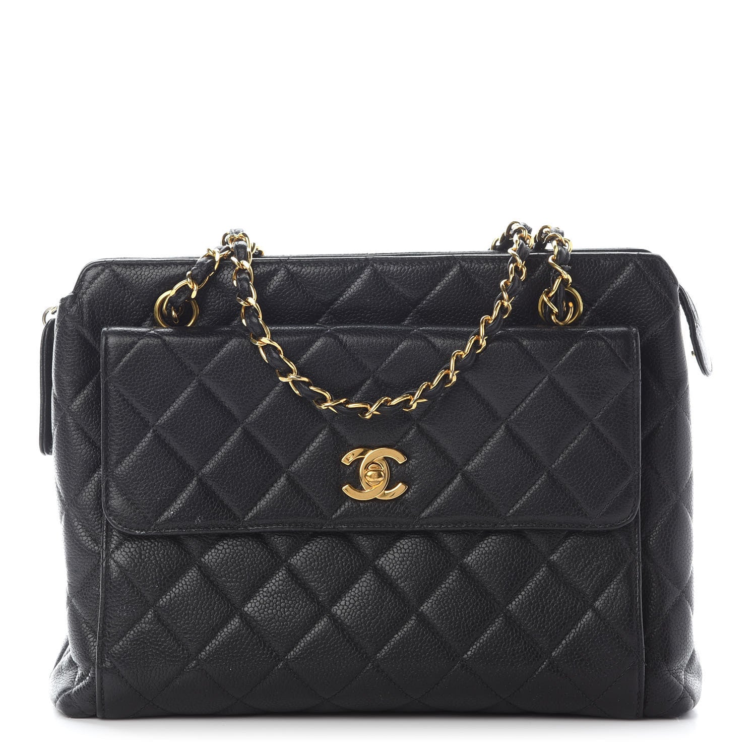 Chanel Caviar Quilted Flap Shoulder Bag Black 1 of 13