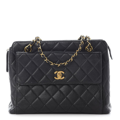 Chanel Caviar Quilted Flap Shoulder Bag Black 1 of 13