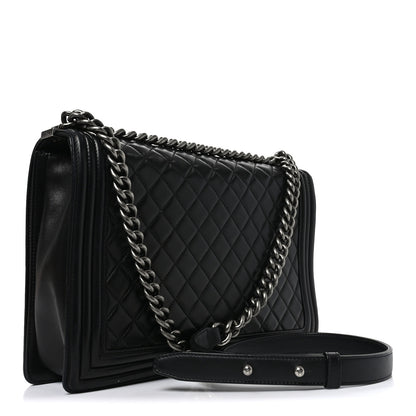 Chanel Lambskin Quilted Large Boy Flap Black 3 of 10