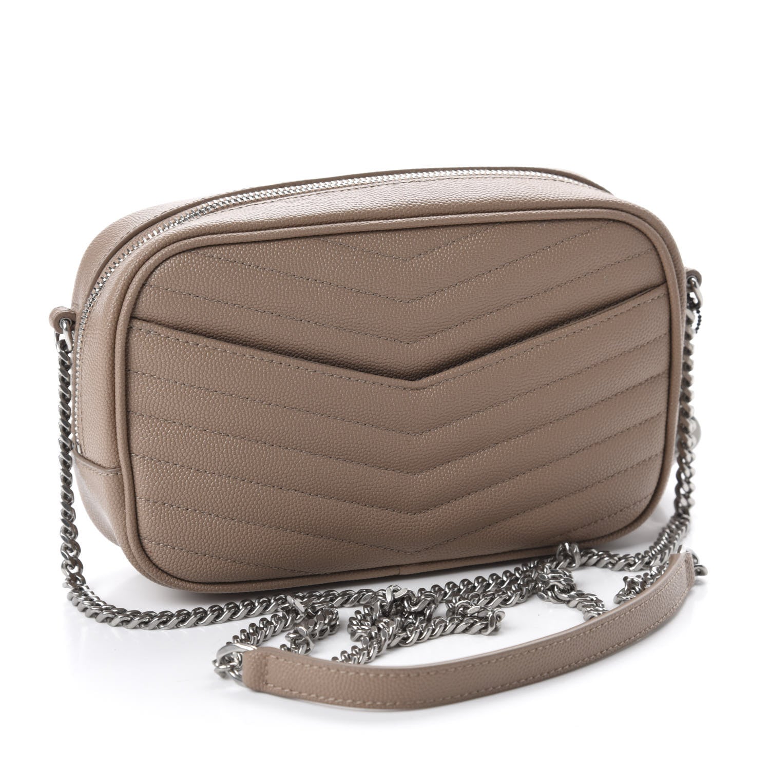 Saint Laurent Grain De Poudre Matelasse Monogram Mini Lou Camera Bag Gold Sand 3 of 10