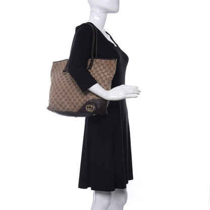 Gucci Monogram Large New Britt Tote Brown 2 of 10