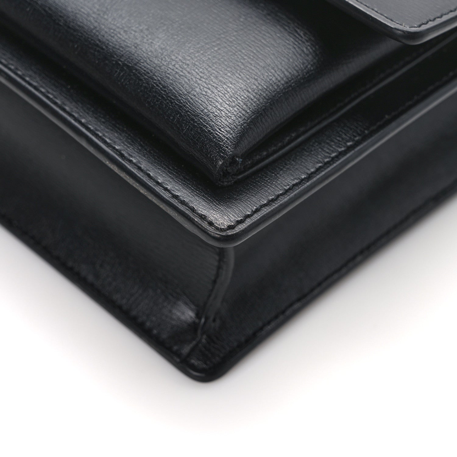 Saint Laurent Smooth Calfskin Medium Monogram Sunset Satchel Black 12 of 12