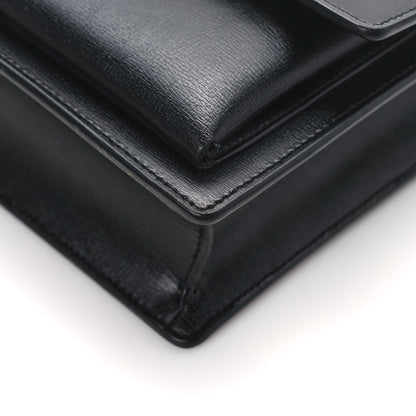 Saint Laurent Smooth Calfskin Medium Monogram Sunset Satchel Black 12 of 12