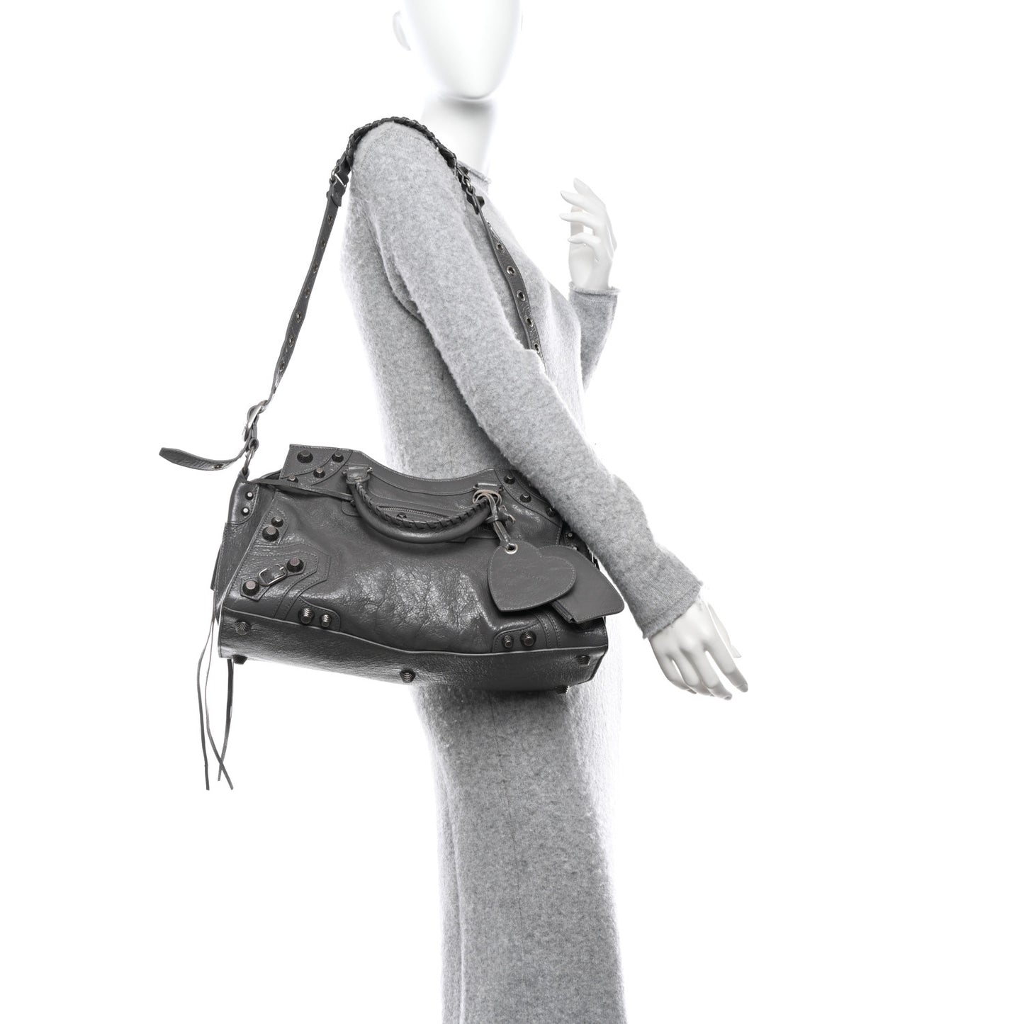 Agneau Arena Neo Cagole City Handbag Dark Grey