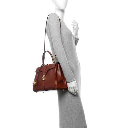 Celine Natural Calfskin Medium 16 Top Handle Bag Teck 2 of 12