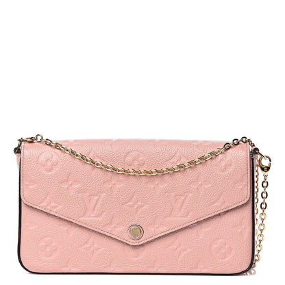 Louis Vuitton Empreinte Pochette Felicie Chain Wallet Rose Poudre 1 of 14