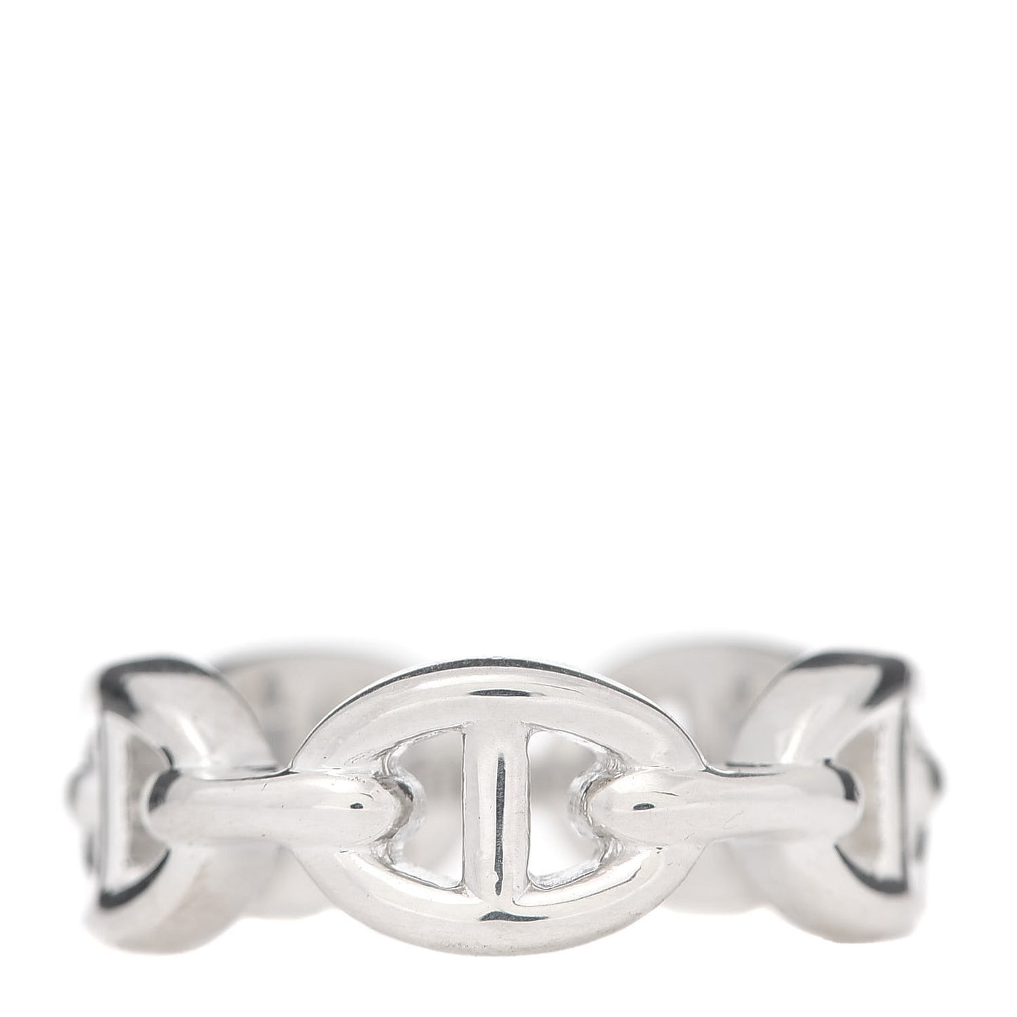 Sterling Silver PM Chaine d'Ancre Enchainee Band Ring 51 5.75
