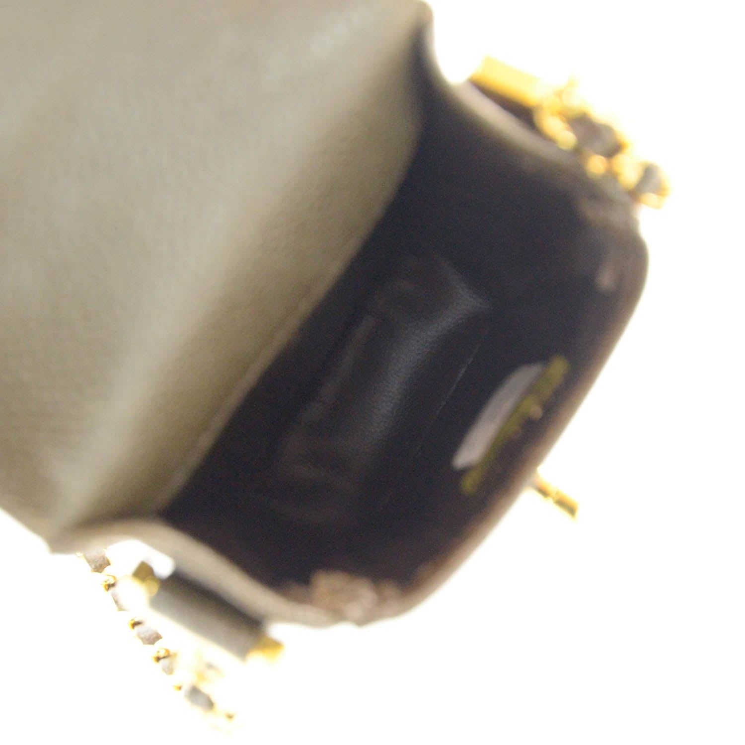 Chanel Caviar Cell Phone Case Crossbody Bag Khaki 8 of 8