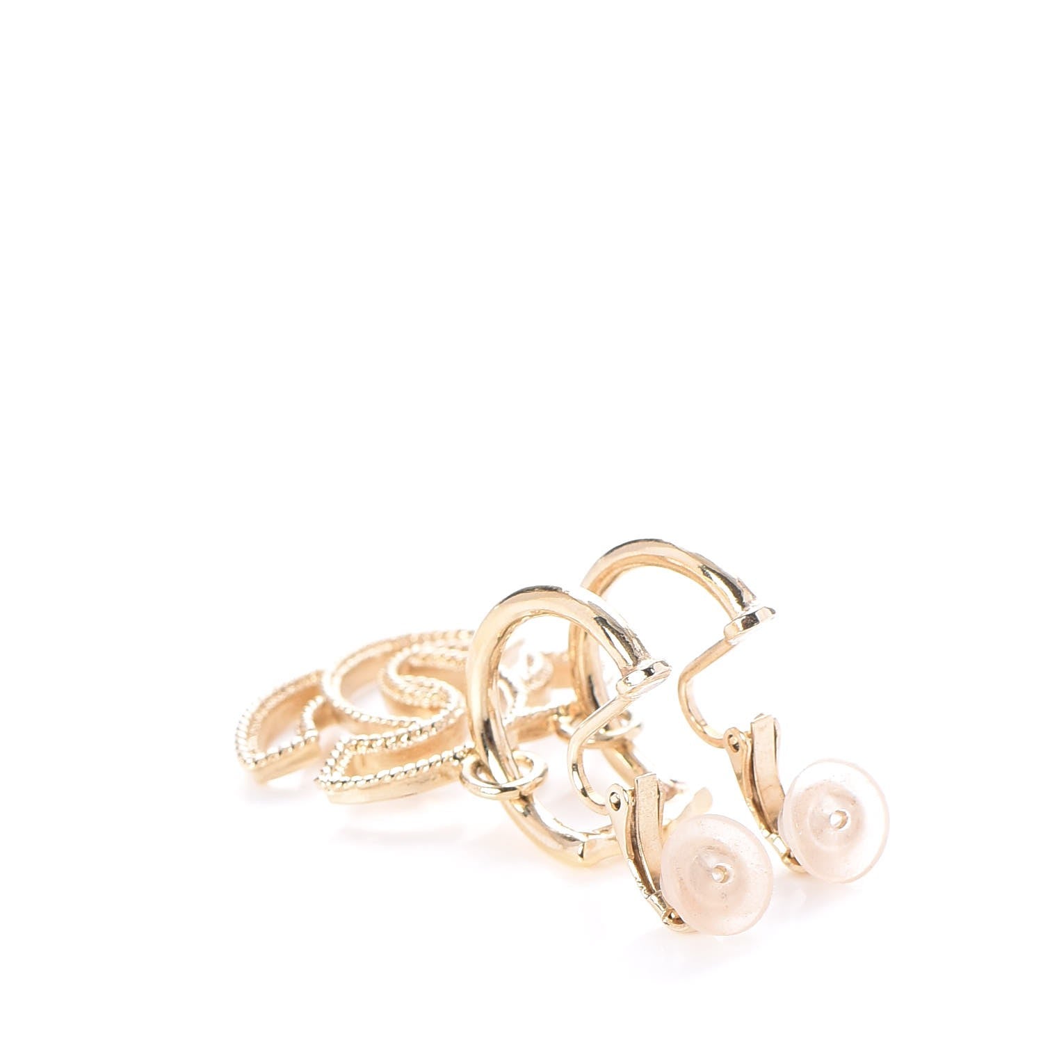 Chanel CC Dangle Clip On Earring Gold 3 of 4
