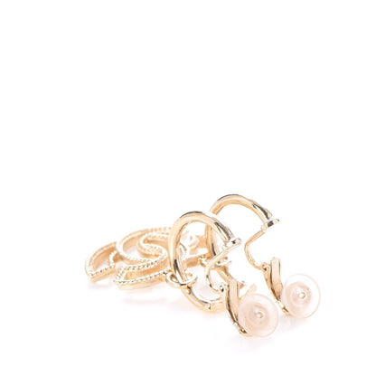 Chanel CC Dangle Clip On Earring Gold 3 of 4