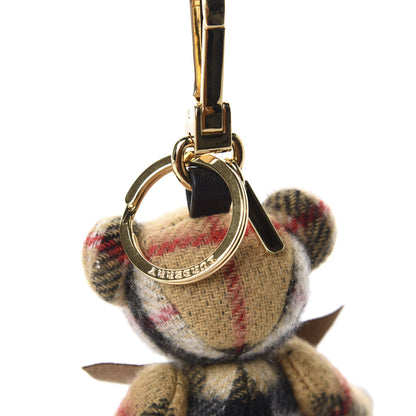 Burberry Cashmere Vintage Check Thomas Bear Bag Charm Antique Yellow 3 of 3