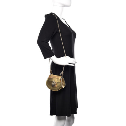 Chloe Metallic Nano Drew Shoulder Bag Abstract Gold 2 of 13