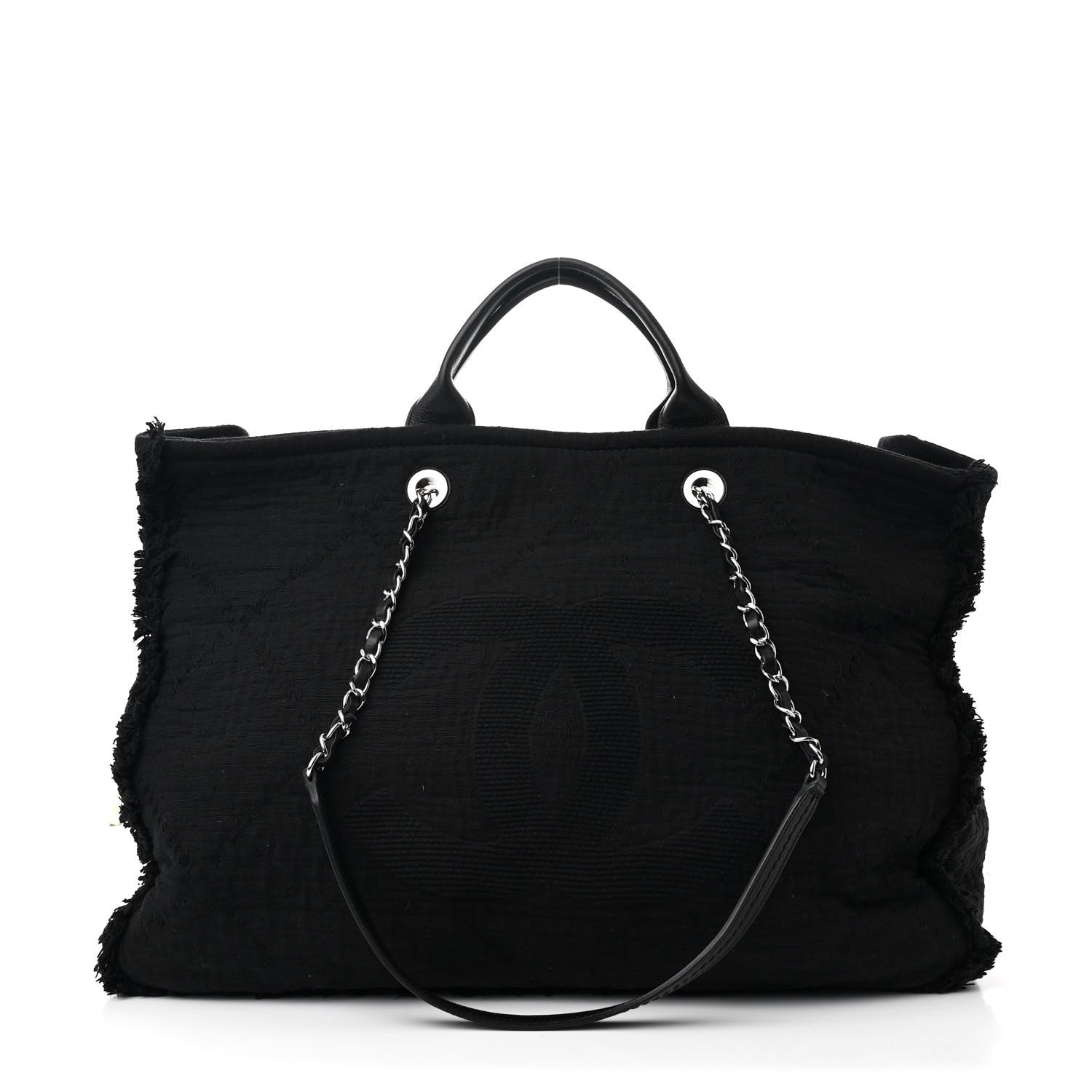 Chanel Canvas Extra Large Double Face Shopping Tote Black 1 of 10