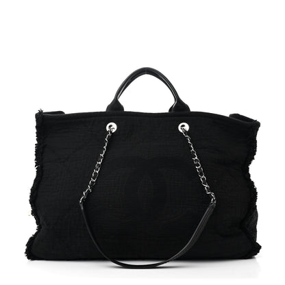 Chanel Canvas Extra Large Double Face Shopping Tote Black 1 of 10
