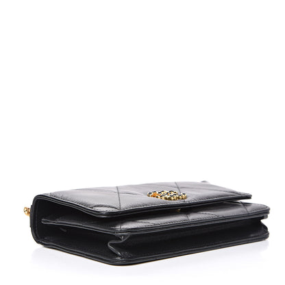 Chanel Goatskin Quilted 19 Wallet On Chain WOC Black 4 of 12
