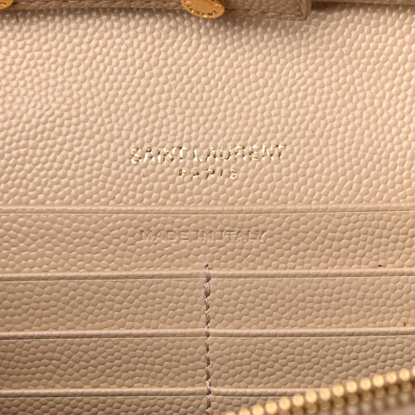 Grain De Poudre Matelasse Chevron Monogram Chain Wallet Nude Powder