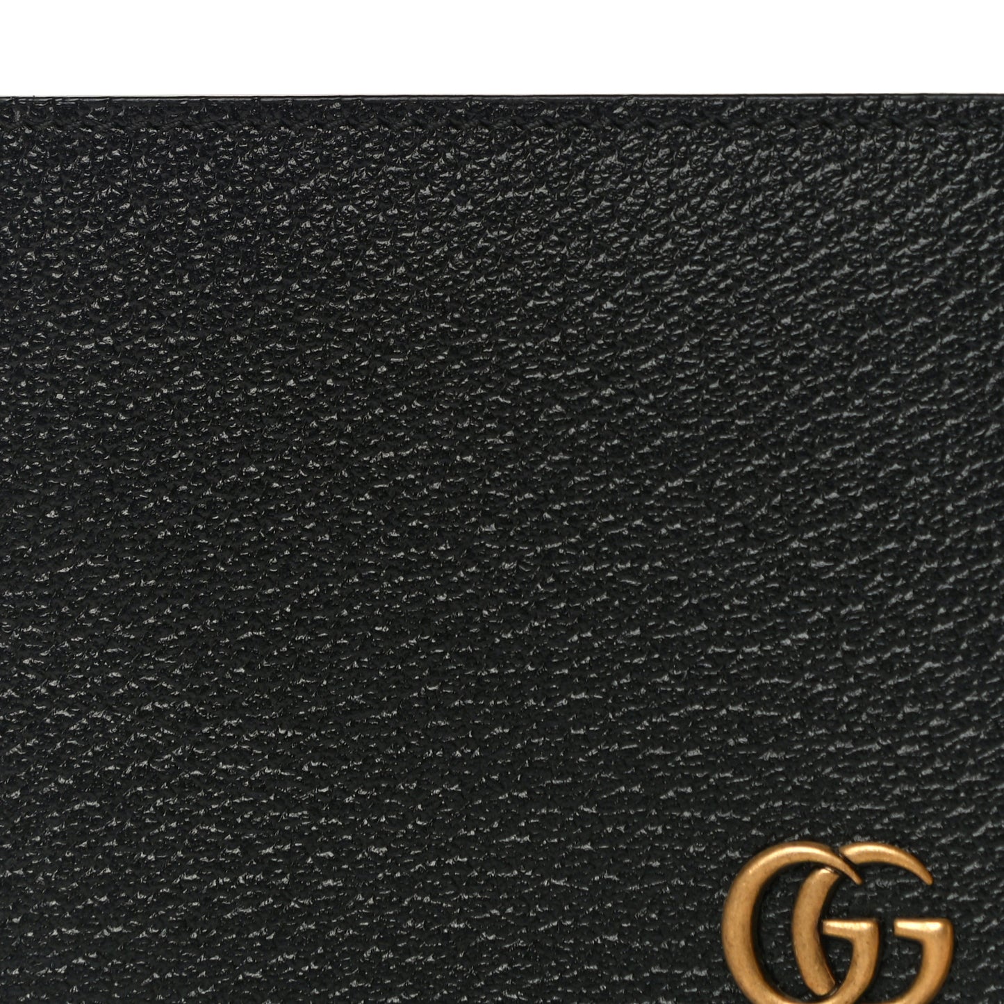 Calfskin Boar Effect GG Marmont Bi-Fold Wallet Black