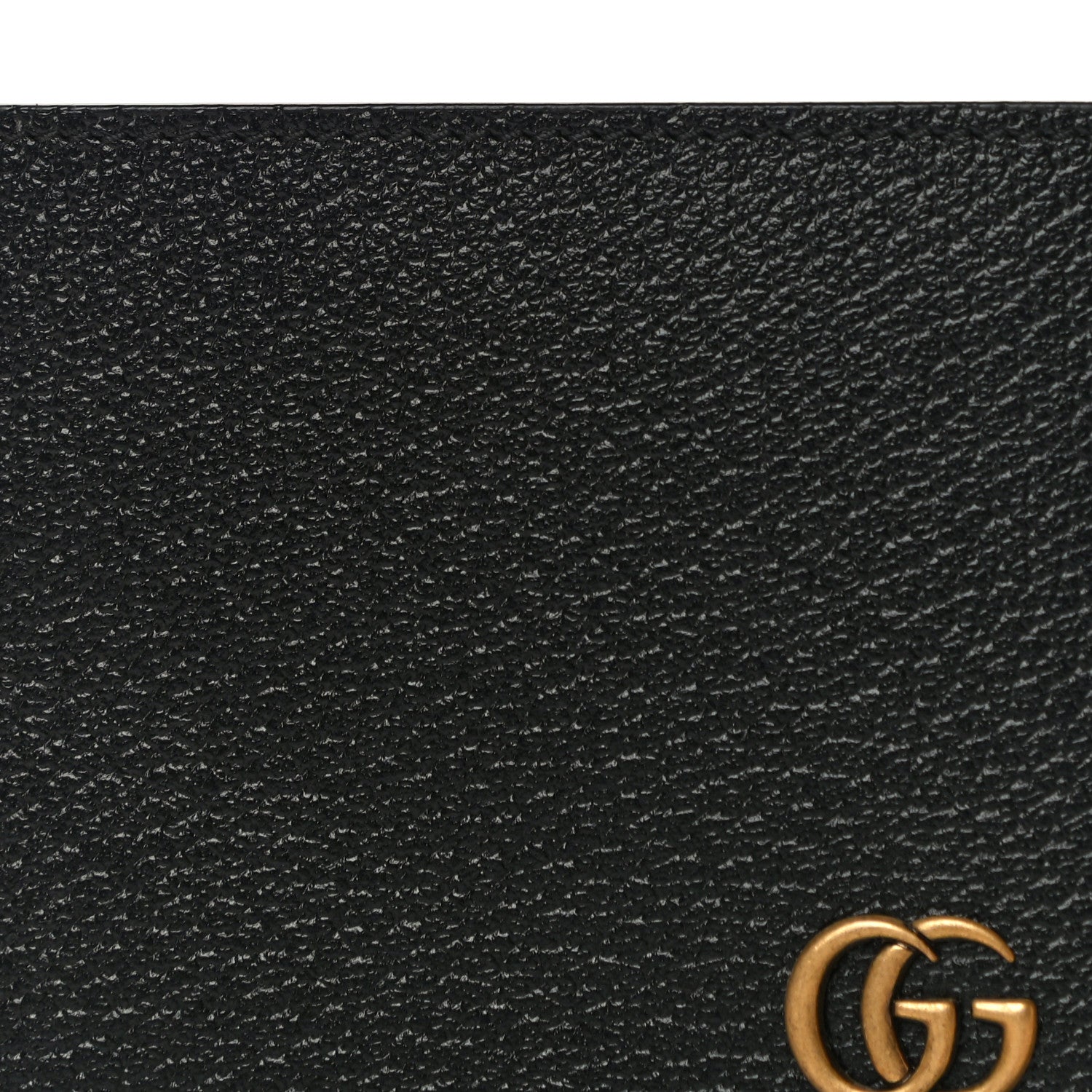 Gucci Calfskin Boar Effect GG Marmont Bi-Fold Wallet Black 8 of 11
