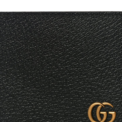 Gucci Calfskin Boar Effect GG Marmont Bi-Fold Wallet Black 8 of 11