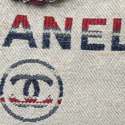 Chanel Striped Canvas Medium Deauville Tote Beige 12 of 14