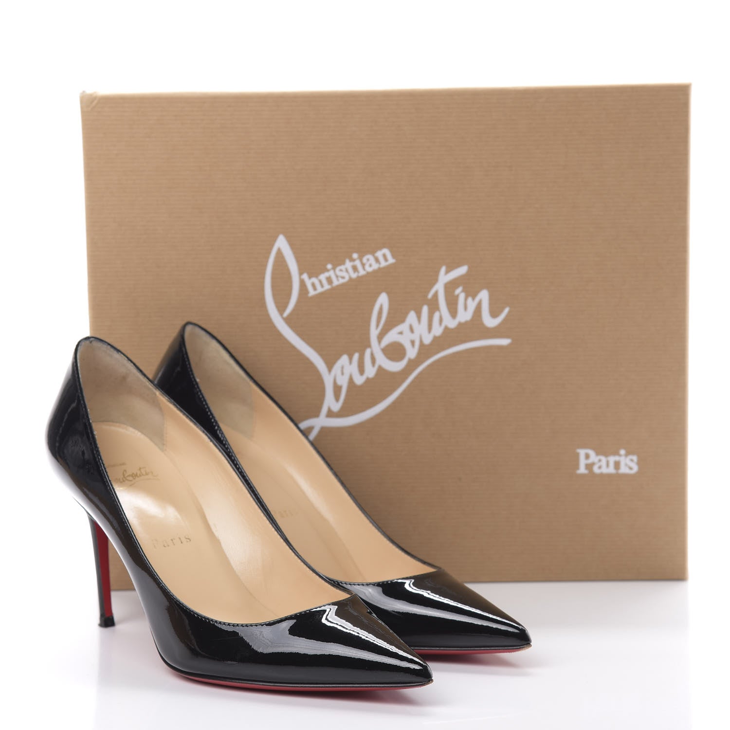 Christian Louboutin Patent Decollete 554 85 Pumps 37 Black 12 of 12