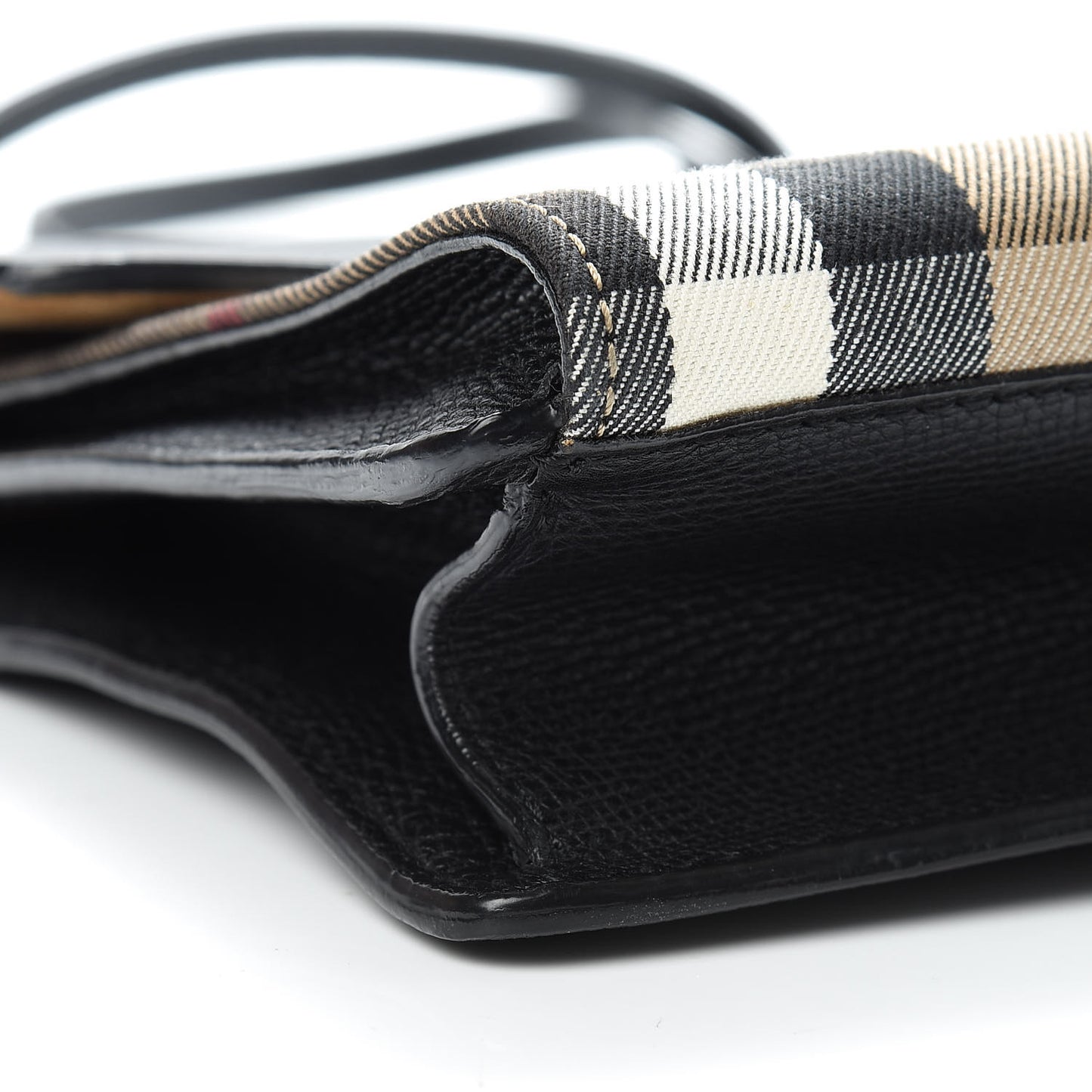 Derby Calfskin House Check Small Macken Crossbody Bag Black