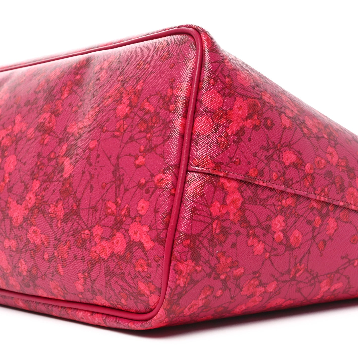 Textured Coated Canvas Floral Print Large Antigona Tote Pink