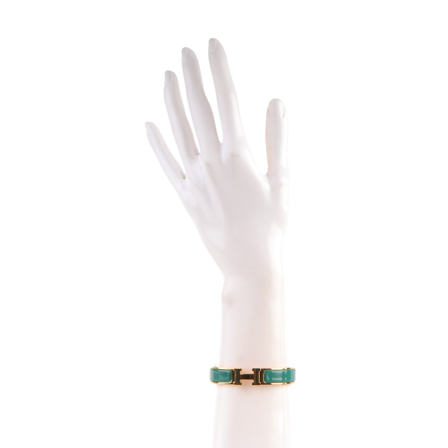 Enamel Narrow Clic Clac H Bracelet PM Vert Bleuete