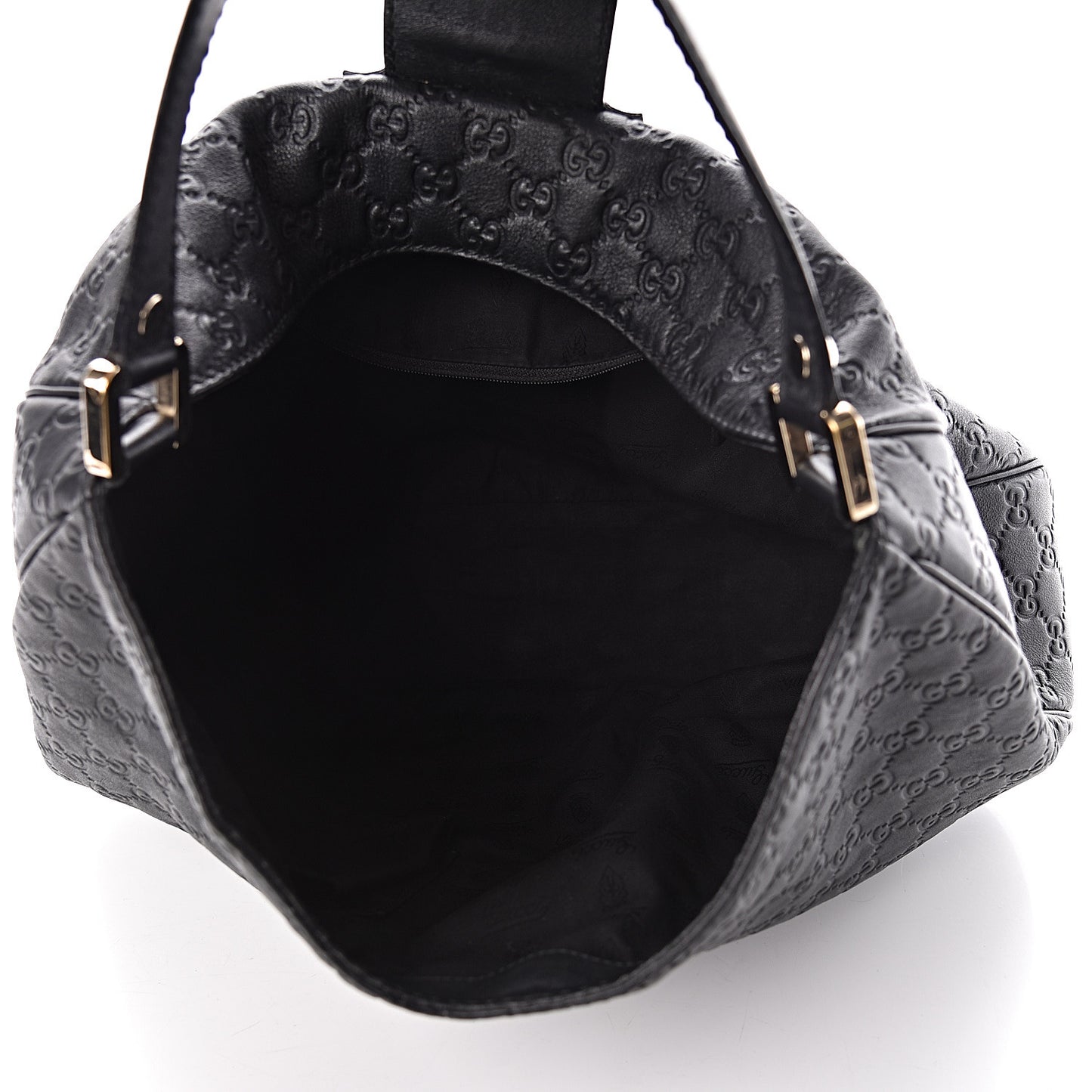 Guccissima Large New Ladies Web Hobo Black