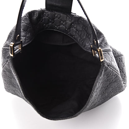 Gucci Guccissima Large New Ladies Web Hobo Black 5 of 10