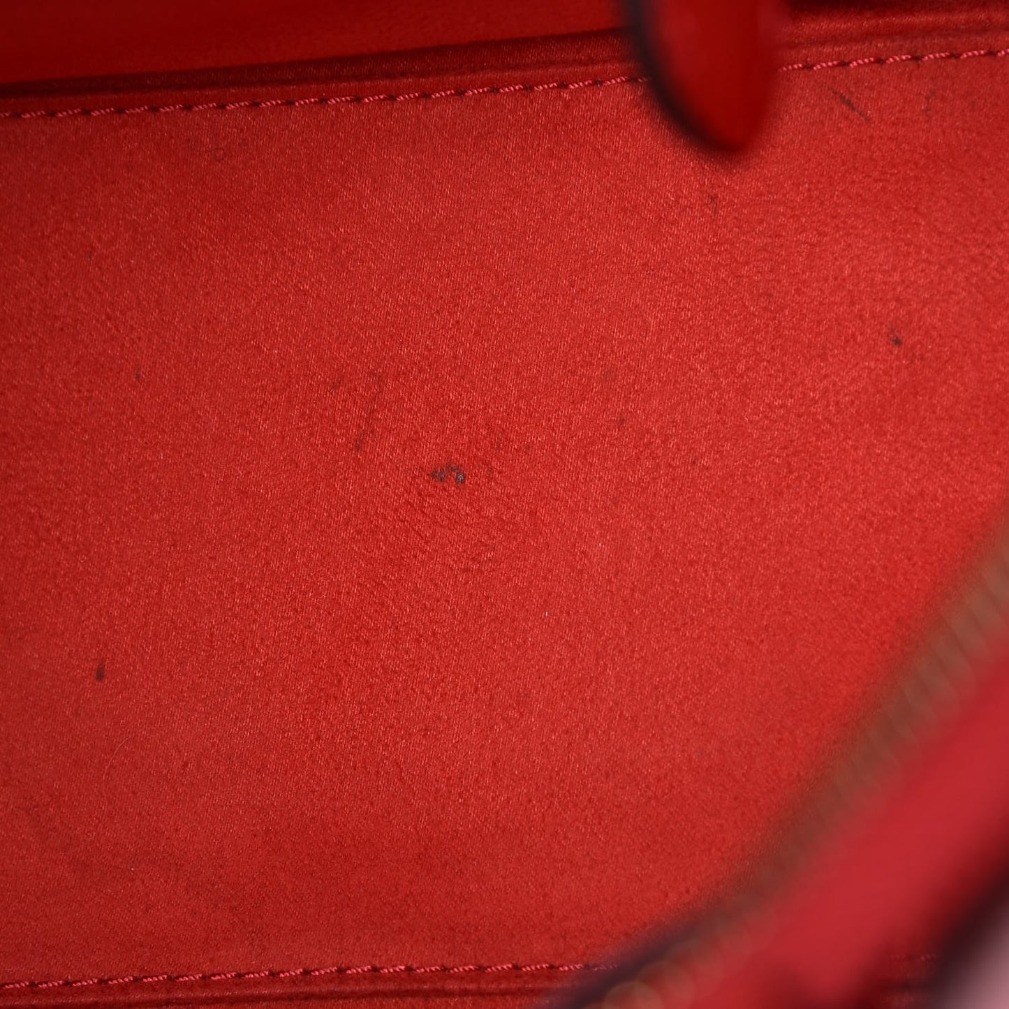 Drummed Calfskin Micro Luggage Coquelicot