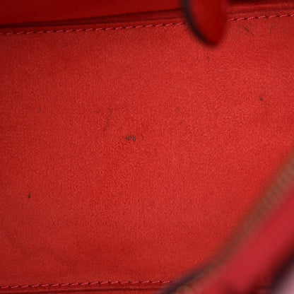 Celine Drummed Calfskin Micro Luggage Coquelicot 8 of 13
