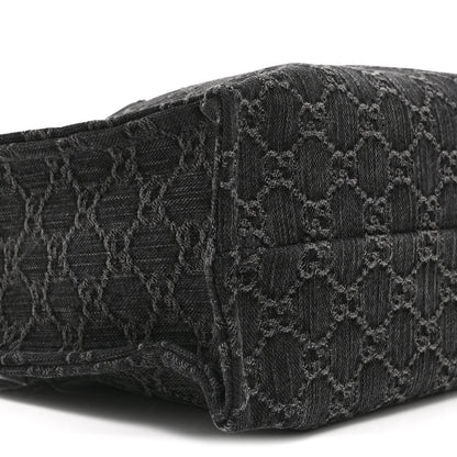 Gucci Denim Ophidia GG Monogram Tote Medium Black Grey 11 of 12