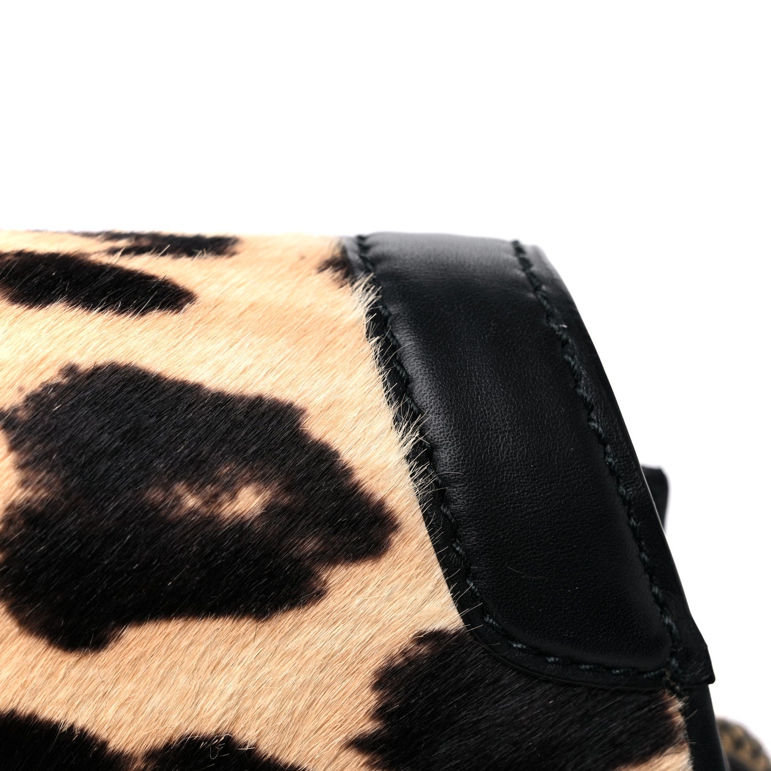 Bottega Veneta Calfskin Pony Hair Leopard Print Umbria Bag Black 13 of 13