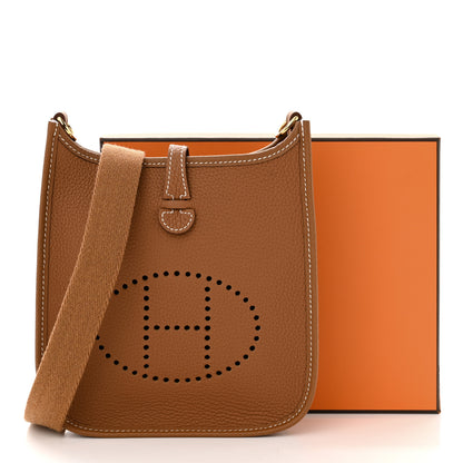 Hermes Taurillon Clemence Evelyne TPM Gold 11 of 11