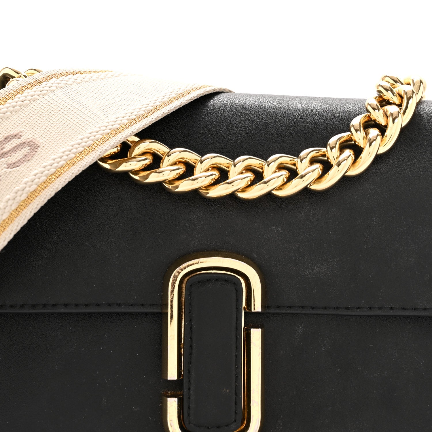 Marc Jacobs Calfskin The J Marc Shoulder Bag Black 8 of 13