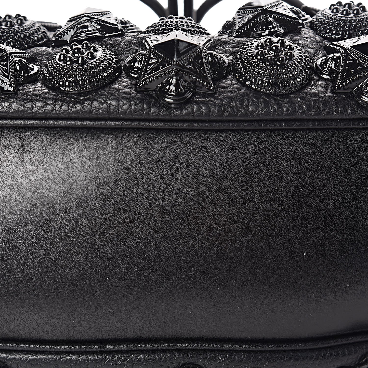Burberry Calfskin Mason Warrior Studded Hobo Black 18 of 19